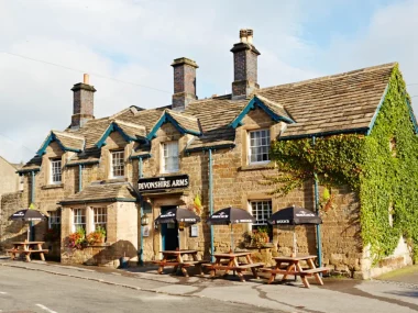 The Devonshire Arms, one of the cosy pubs in the Peak District